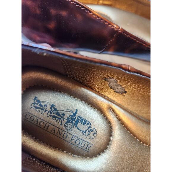 Coach and Four Womens Brown Patent Leather Pump Round Toe Stiletto Heel Size 6.5 - Picture 8 of 10